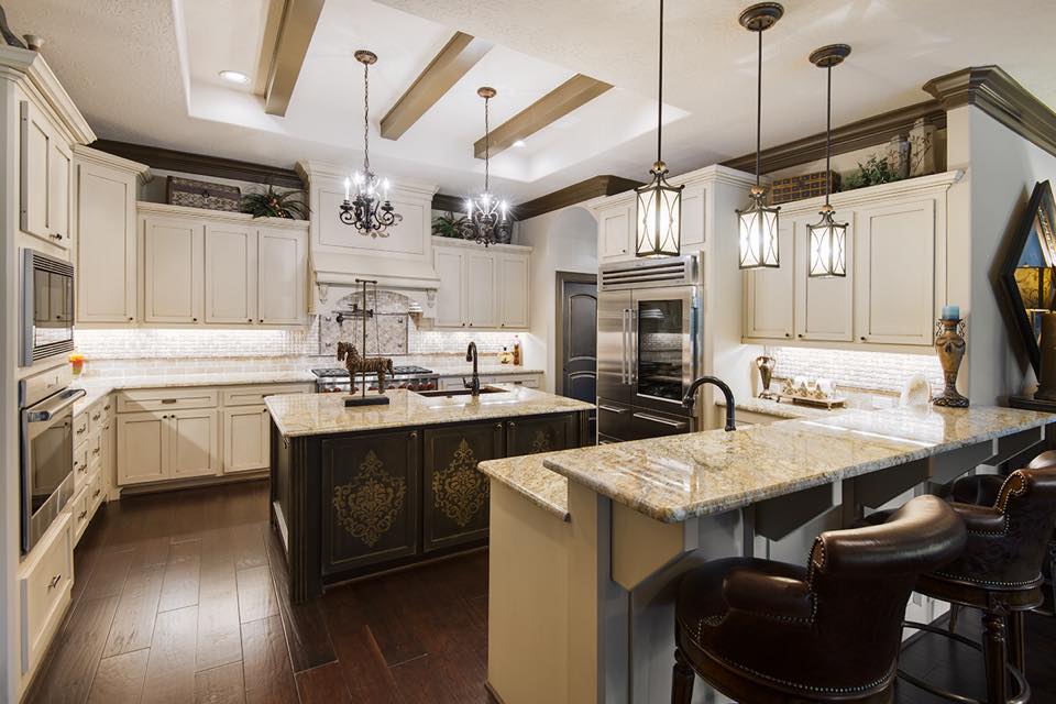 Custom built kitchen inside kitchen houston custom home