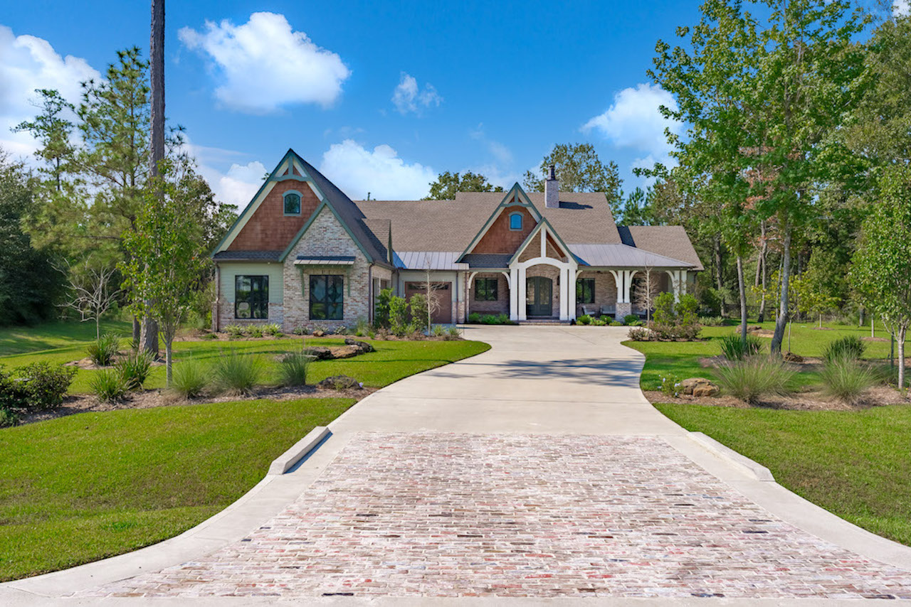 Modern Craftsman Home with Freeform Pool in Spring TX
