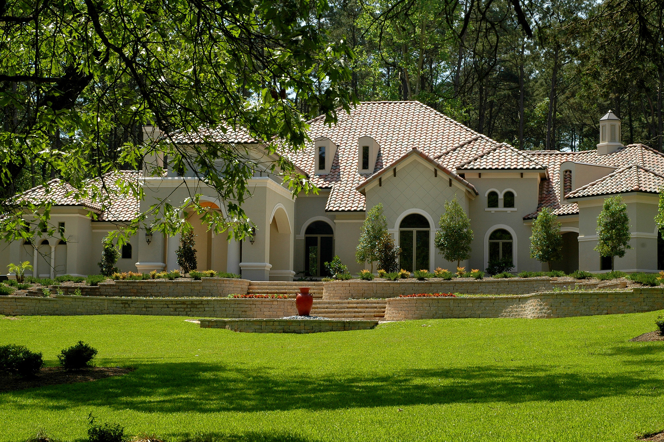 Mediterranean Style New Home in Holly Creek of Tomball, Texas