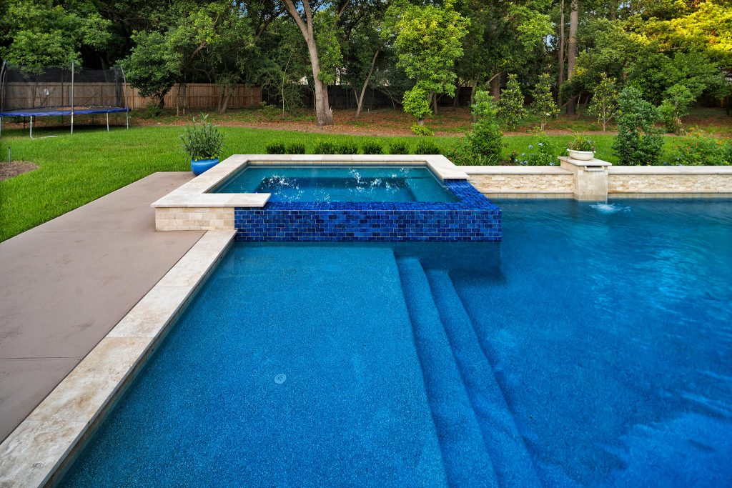 infinity pool with spa