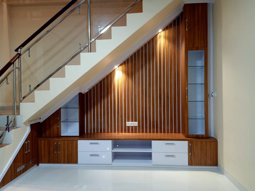 under stair case storage space